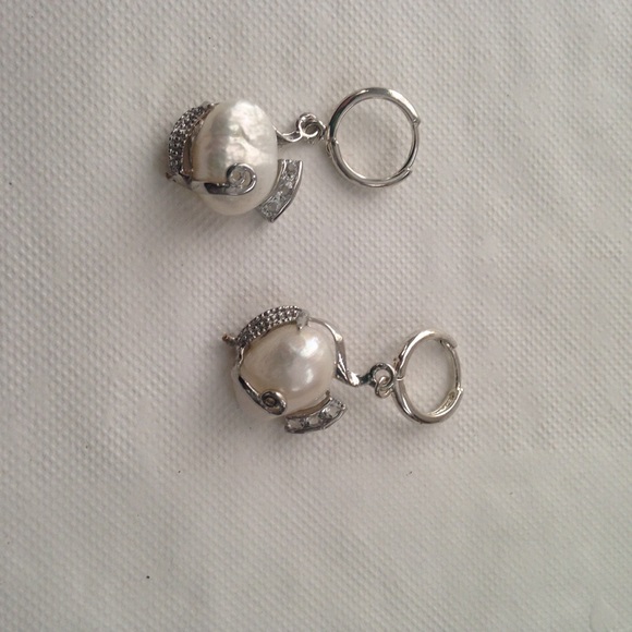 Genuine 1.25in Baroque Pearl Pendant n Earrings - Picture 15 of 16